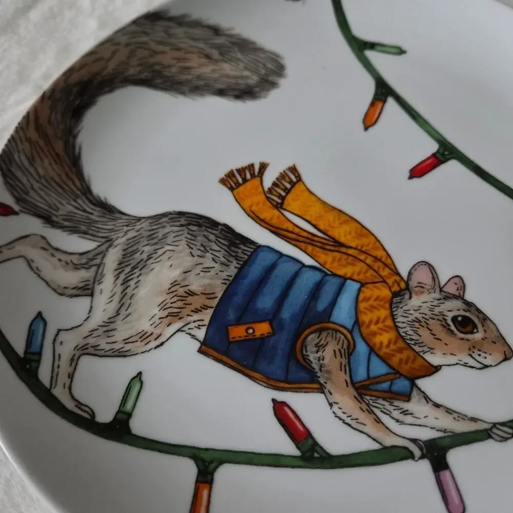 West Elm Rachel Kozlowski Dapper Squirrel Salad Plate 8.5